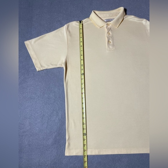 Jamaica Jaxx Men’s Polo Yellow Striped Size Medium - Picture 4 of 6